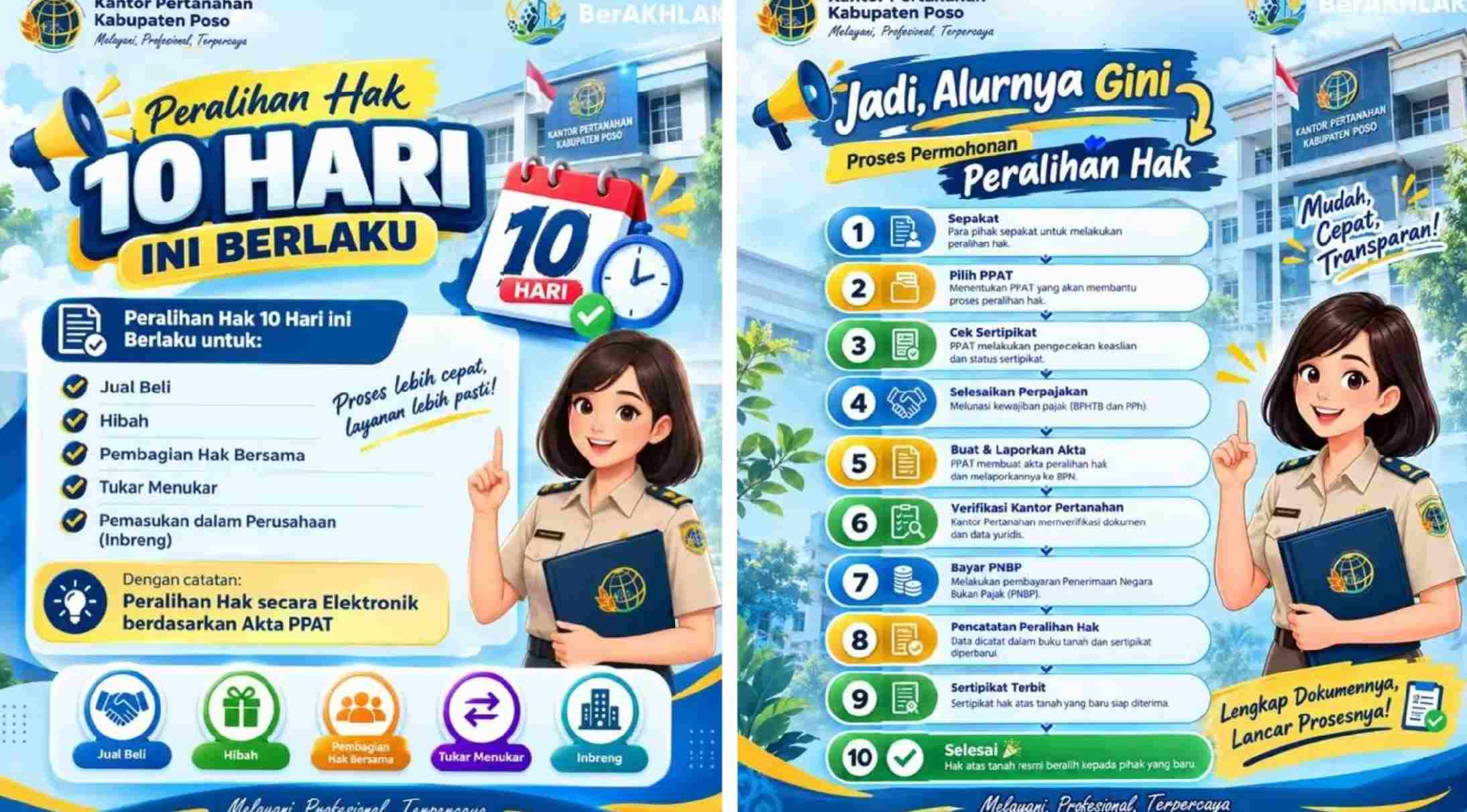 Kantah Poso Layani Peralihan Hak Tanah Secara Elektronik, Lebih Cepat dan Transparan