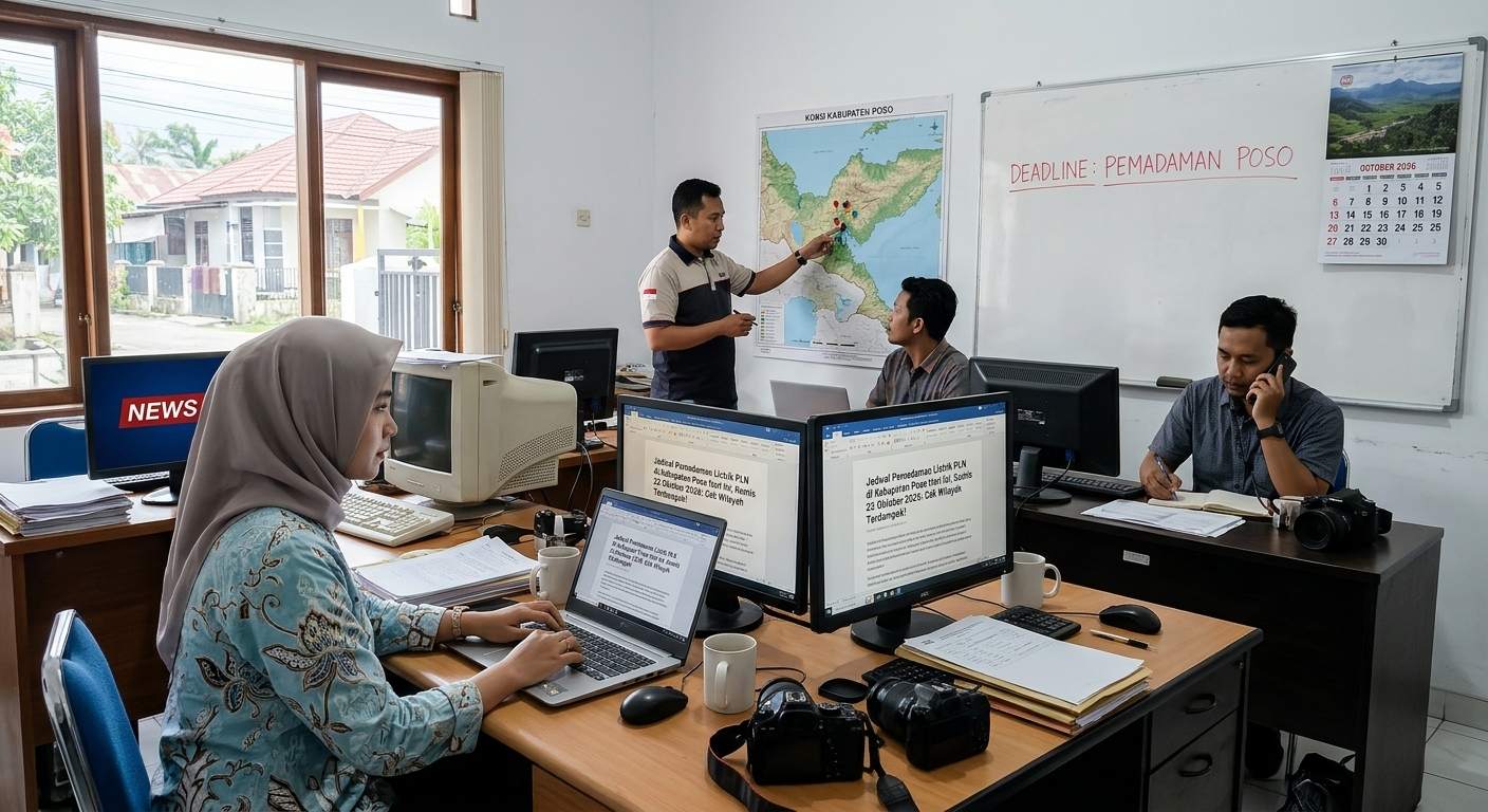Jadwal Pemadaman Listrik PLN di Kabupaten Poso, Kamis 22 Oktober 2026: Cek Wilayah Terdampak!