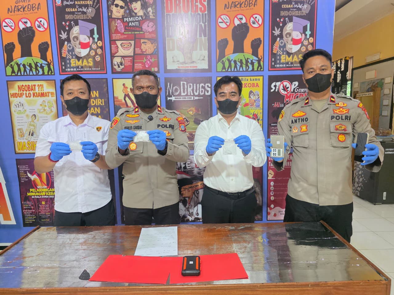 Polres Morowali Utara Tangkap 3 Pengedar Narkoba, 64,64 Gram Sabu Disita