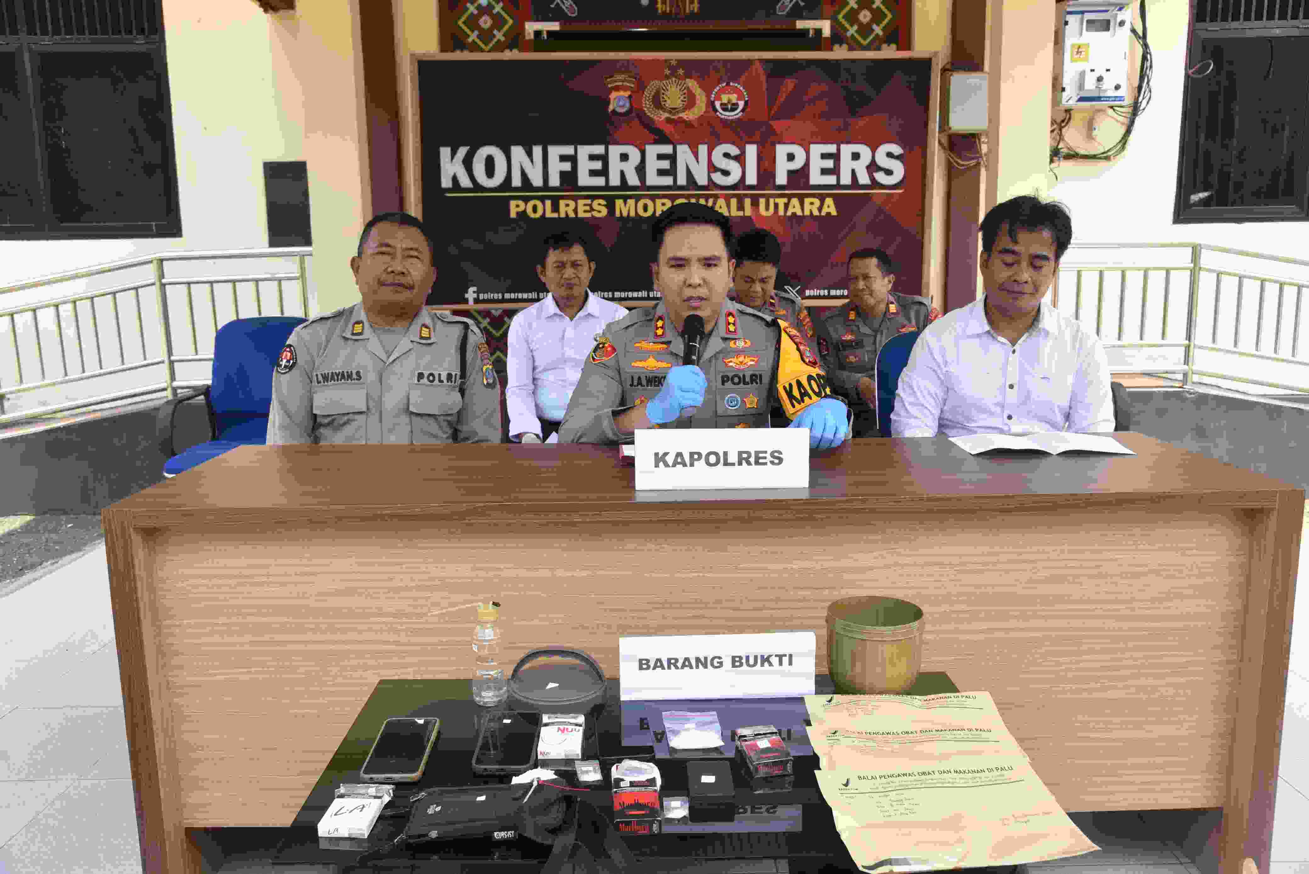 Polres Morut Ungkap 7 Kasus Narkoba Oktober 2026, Temukan Senpi Rakitan dan Amunisi