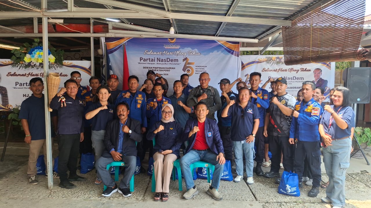 HUT ke-15 NasDem Poso Dimulai dari Tentena: Aksi Peduli Kebakaran hingga Pelestarian Budaya Pamona