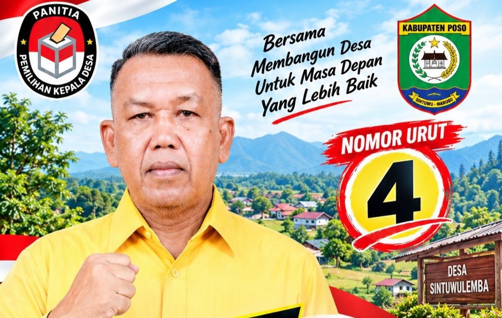 Maju Pilkades Sintuwulemba Nomor Urut 4, Sunardi Usung Visi Desa Maju, Transparan, dan Berkeadilan